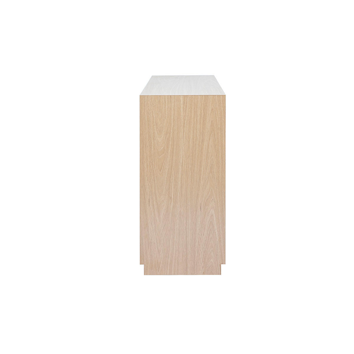 KONSOLE mit Schubladen in heller Eichenholzoptik L100 cm RUBINA - Eiche Bianco, Holz (100/39.5/85.5cm) - Miliboo