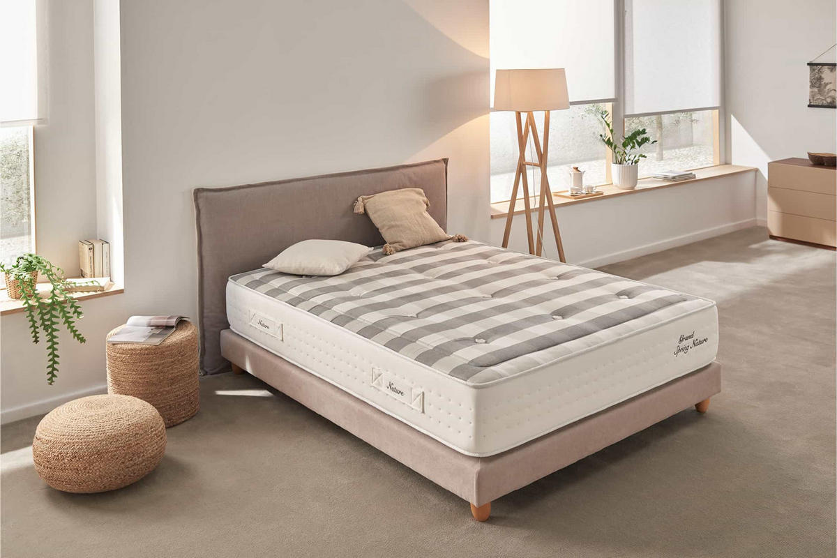MATRATZE Grand Spring Nature - 160X190, 30cm - Weiß, Textil (160/190cm) - Moonia