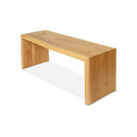 MASSIVHOLZBANK aus Eiche mit Baumkante L - Eichefarben, Holz (120/45/40cm) - holz4home