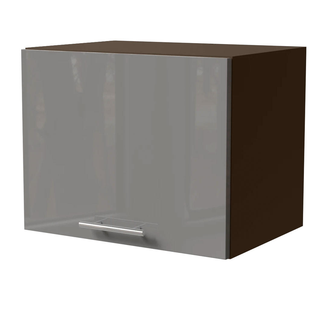 KLAPPHÄNGESCHRANK Essen W4B/45 Grau Hochglanz / Lava Matt 45 / 32,5 / 36cm - Dunkelgrau/Grau, Holz/Holzwerkstoff (45/36/32.5cm) - Feldmann-Wohnen