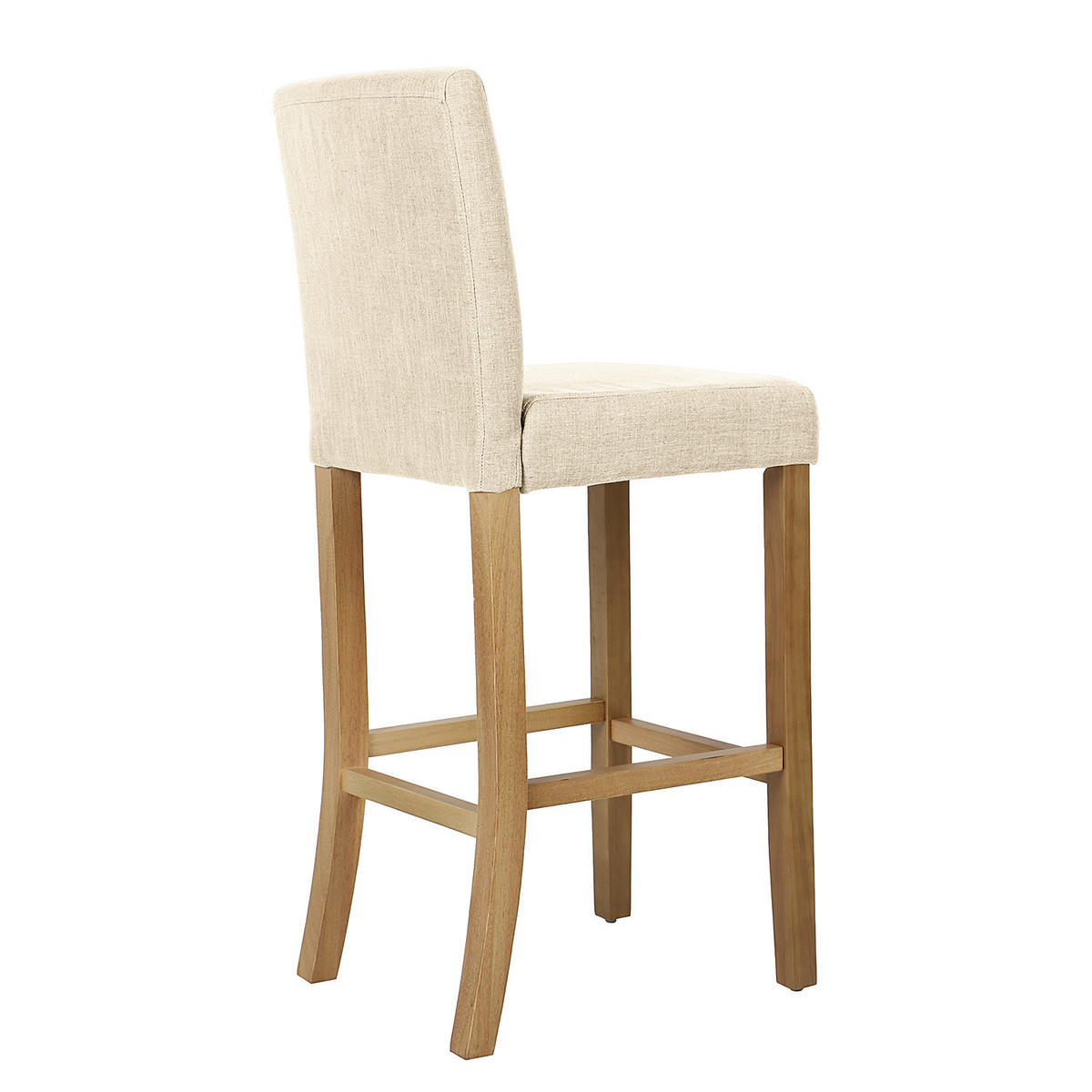 BARSTUHL - 2er-Set - Weiß, Holz/Textil (43/109/54cm) - home24