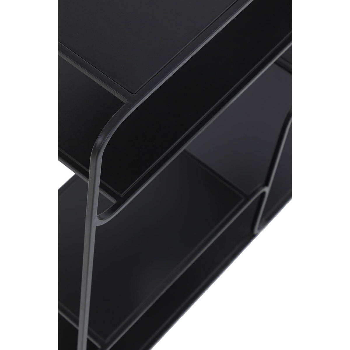 REGAL WINSTON 100x26,5x90,5 cm, Metall, Schwarz - Schwarz, Metall (26.5/90.5/100cm) - Light & Living