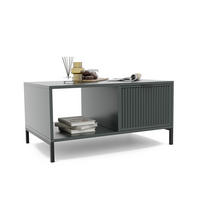 COUCHTISCH WAVE 90/58/45 cm, rechteckig, Grün - Schwarz/Grün, Holzwerkstoff/Metall (58/90/45.5cm) - Idohome