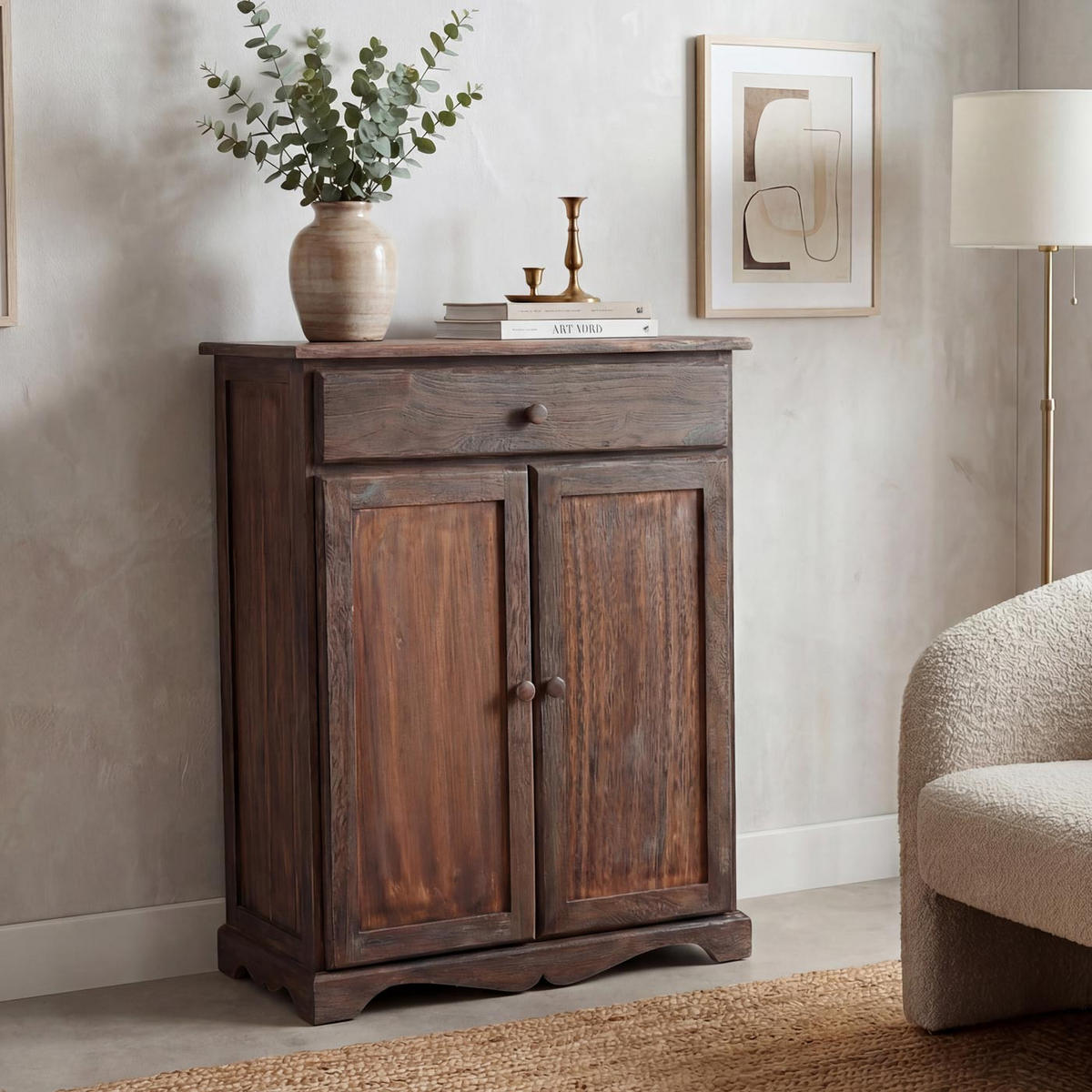 KOMMODE SCHRANK Braun - Braun, Holz (66/78/33cm) - MCW