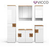 BADMÖBEL-SET Eden Weiß 5 Teile - Weiß Hochglanz, Holzwerkstoff (73/64/37cm) - Vicco