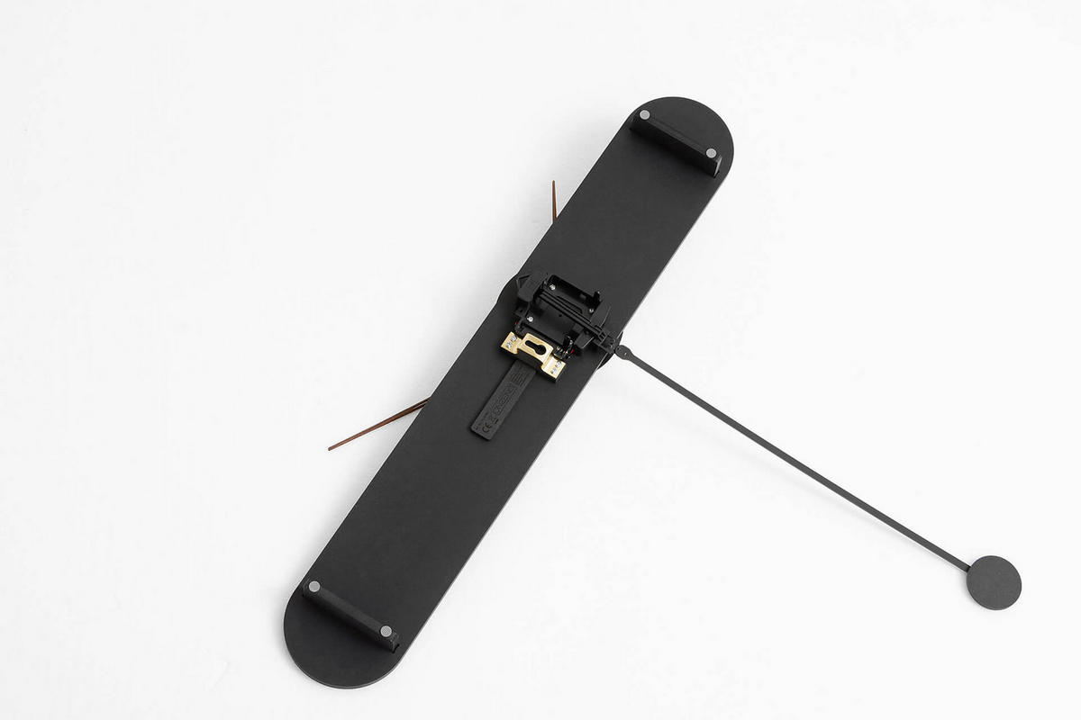 WANDUHR Design Schwarz 73/60 cm - Schwarz, Holzwerkstoff (1.16/60/3cm) - ONZENO
