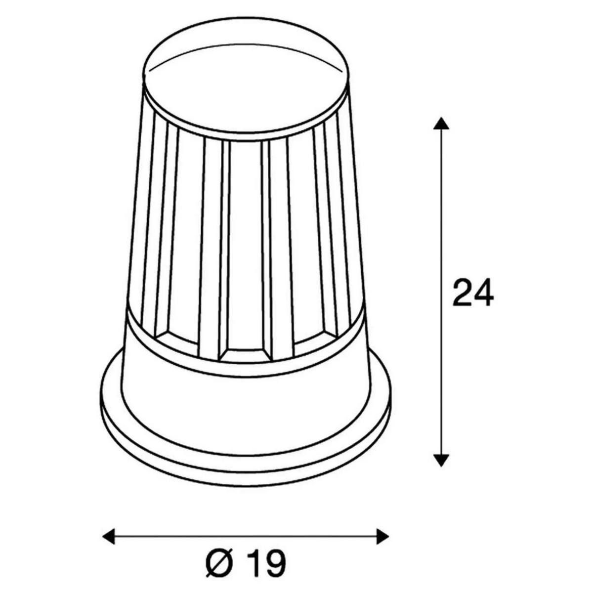 WEGELEUCHTE Cone Anthrazit - Anthrazit, Metall (9.5/9.5/24cm) - SLV