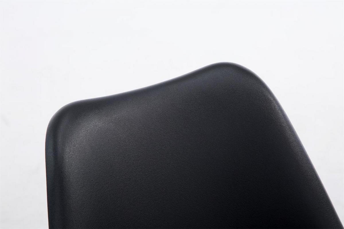STUHL Lederlook schwarz - Walnussfarben/Schwarz, Holz/Textil (48/84/41.5cm) - CLP