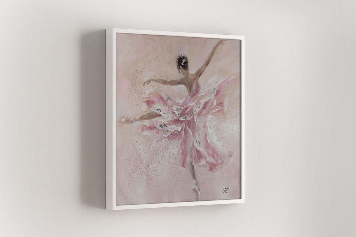 ACRYLBILD HANDGEMALT 80/80 cm - Pink, Holz/Textil (80/80cm) - KUNSTLOFT