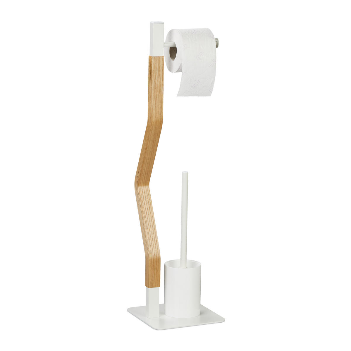WC-GARNITUR - Multicolor, Holzwerkstoff/Kunststoff (20/76/20cm) - Relaxdays