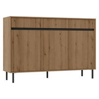SIDEBOARD OSTIA 149/100/40 cm mit 3 Schubladen 3 Türen Goldfarben - Goldfarben, Holzwerkstoff (149/100/40cm) - MASSENO