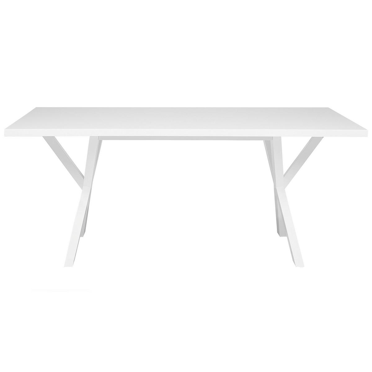 ESSTISCH 180/100/76 cm Weiß Rechteckig Lisala - Weiß, Holzwerkstoff (180/100/76cm) - Beliani