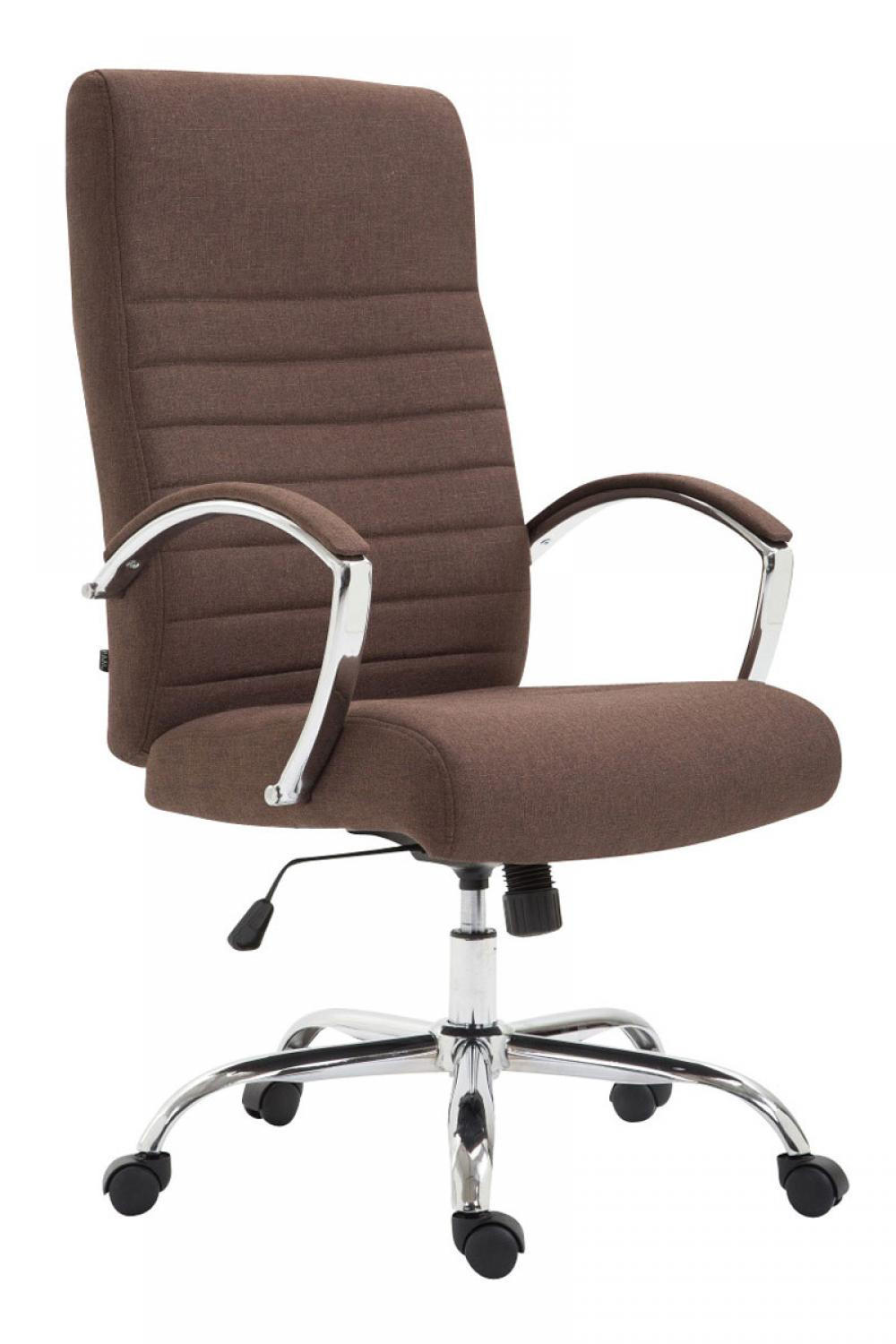 CHEFSESSEL Stoff Braun - Braun, Textil/Metall (60/110/68cm) - CLP