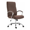 CHEFSESSEL Stoff Braun - Braun, Textil/Metall (60/110/68cm) - CLP