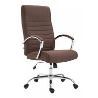 CHEFSESSEL Stoff Braun - Braun, Textil/Metall (60/110/68cm) - CLP