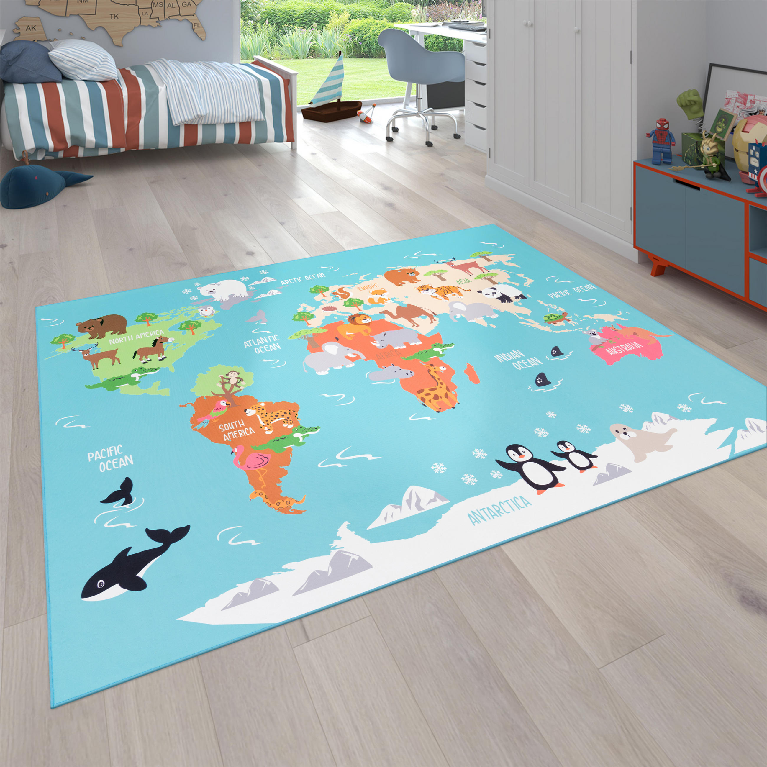 KINDERTEPPICH 140/200 cm Bino 564 - Türkis, Textil (140/200cm) - Paco Home
