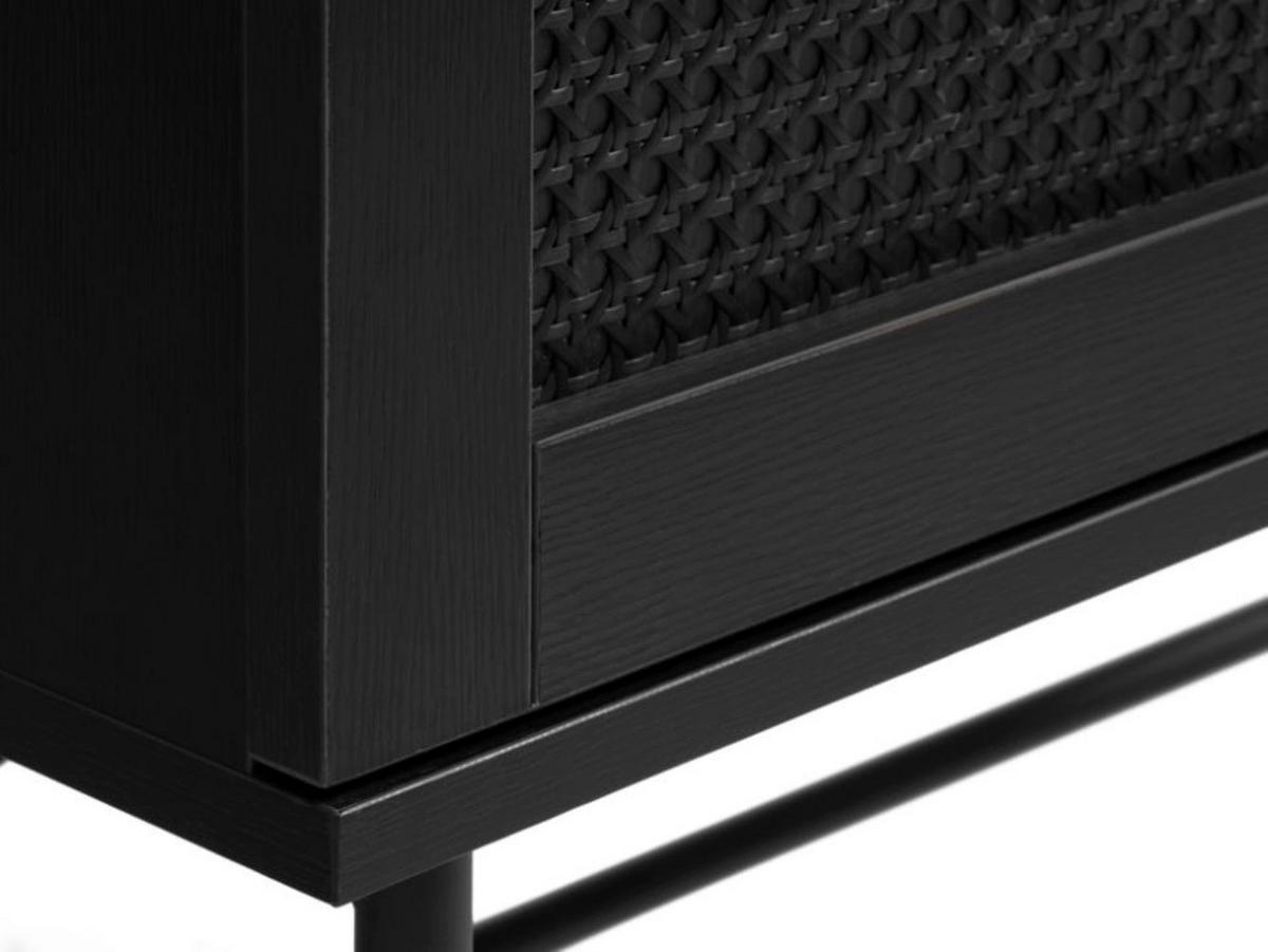 HIGHBOARD Mogest 2-türig 80 cm - Schwarz, Holzwerkstoff/Kunststoff (80/135/40cm) - Selsey