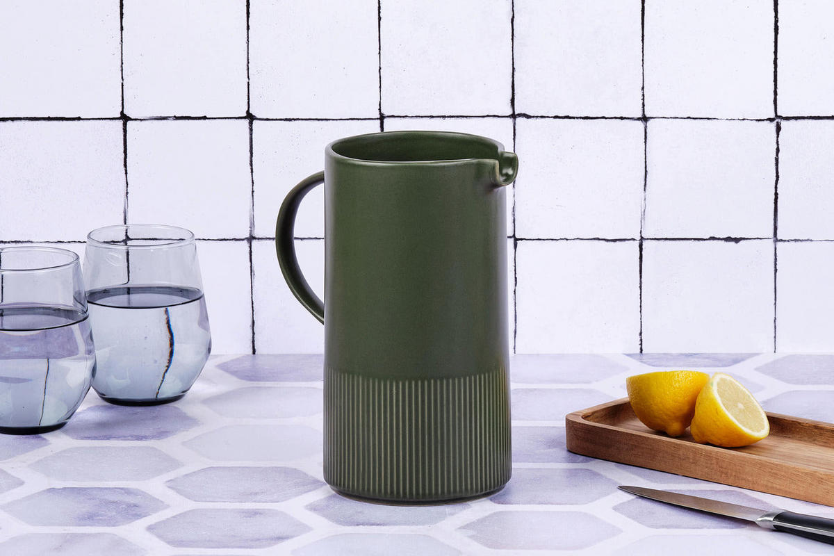 KARAFFE Scandi 1500ml - Olive - Grün, Keramik (1.5L) - Björn