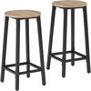 BARHOCKER 2er Set Corby,Sitzhöhe 66 cm,Industrial Holz hell - Naturfarben, Holz (32/66/32cm) - tectake