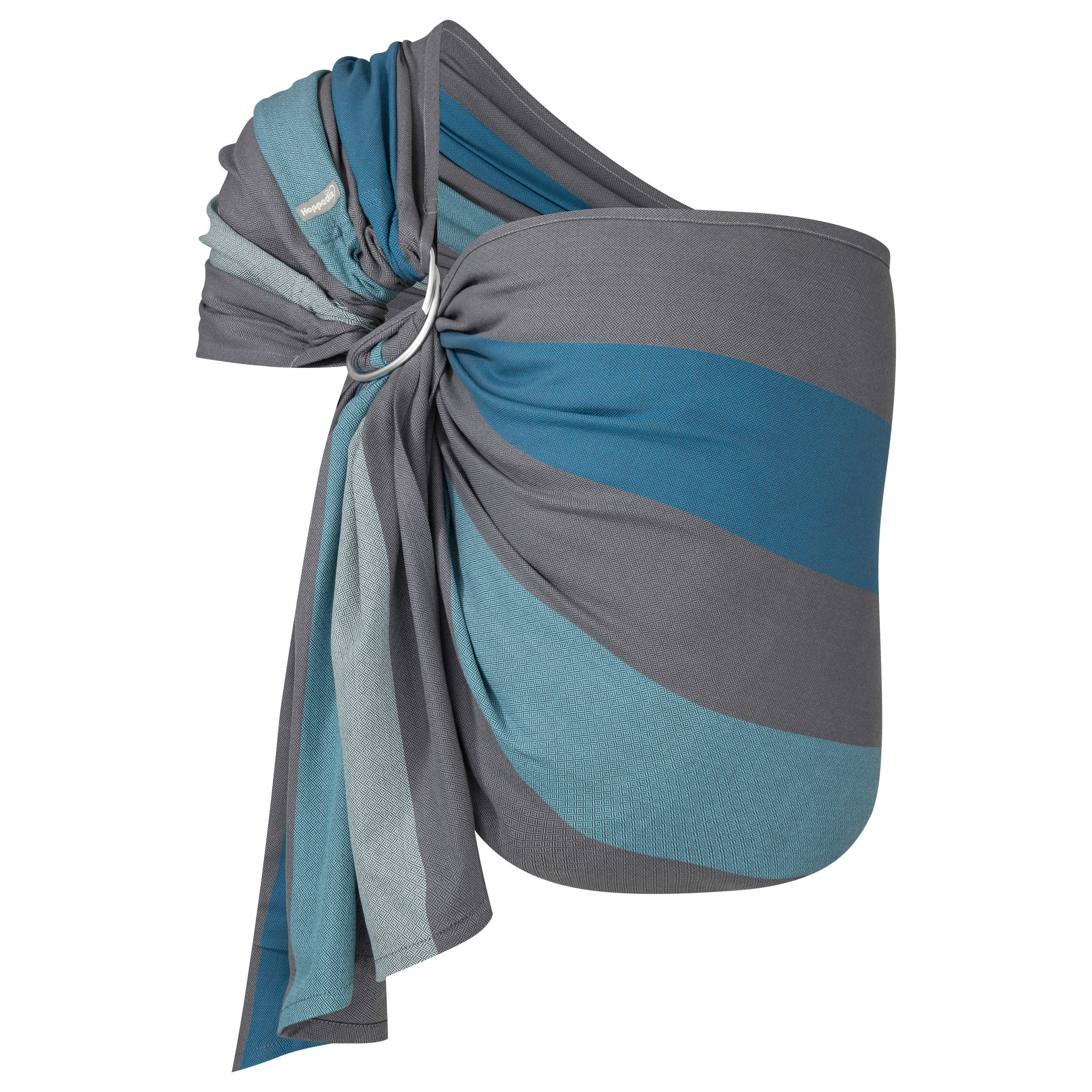 BABYTRAGETUCH Ring-Sling - Taupe/Blau, Textil (70/0.1/200cm) - Hoppediz