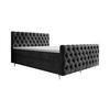 BOXBETT CHESTER PLUS 180x200, mit Matratze H3 und Topper, Monolith 97 - Dunkelgrau, Holz/Textil (180/200cm) - Bedante
