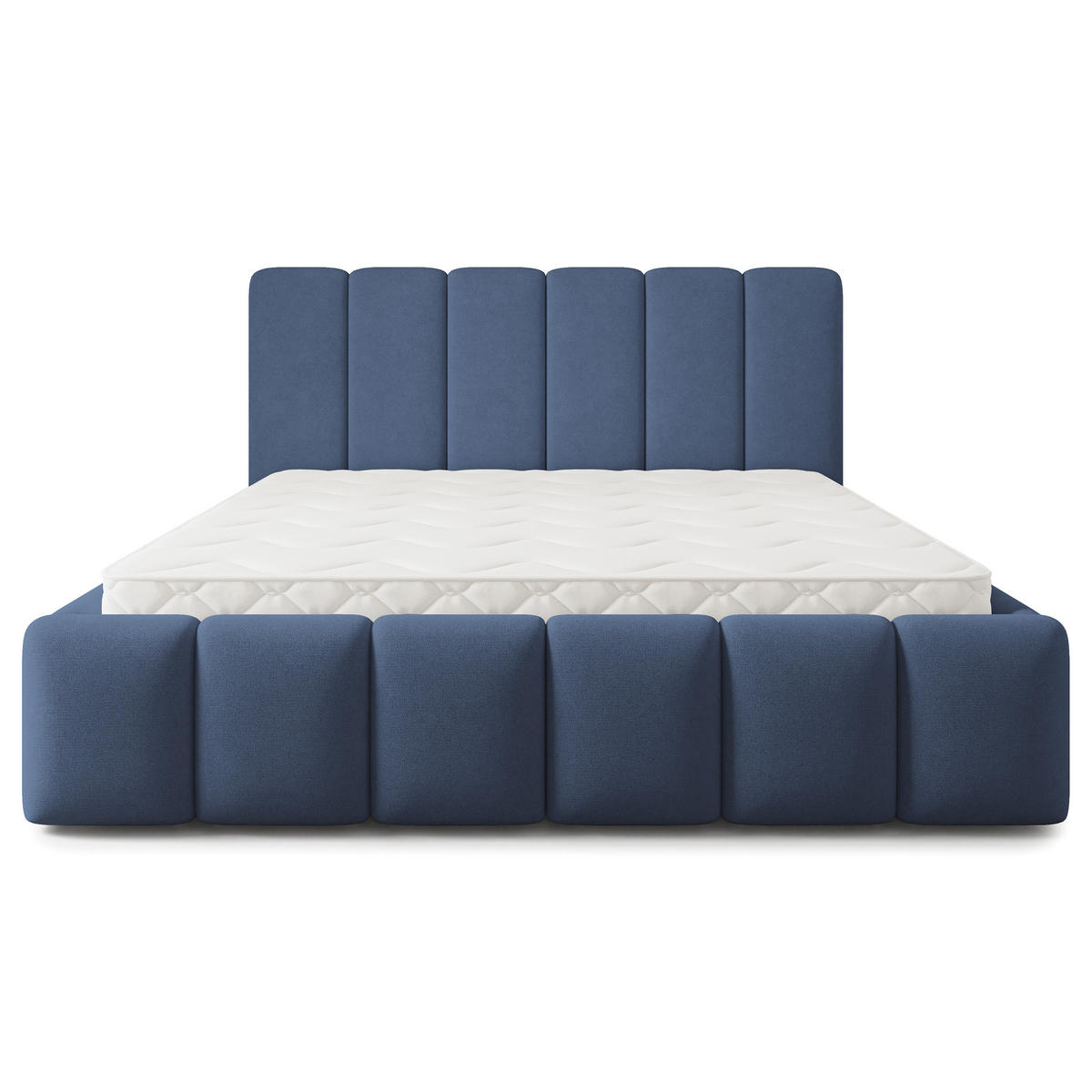 POLSTERBETT ATTORA SR 120x200 cm mit Bettkästen - Blau - Blau, Holz (120/200cm) - MASSENO