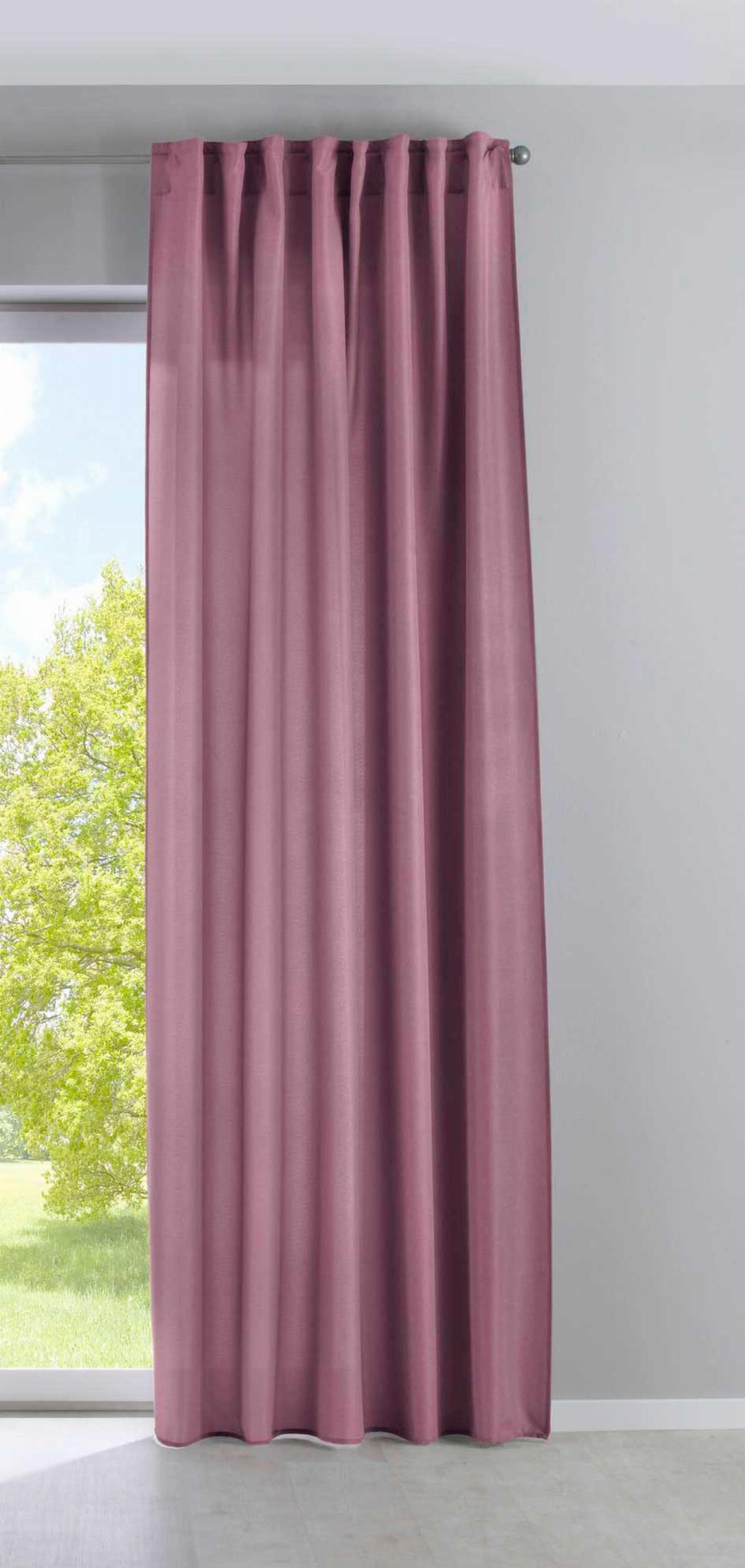 SCHLAUFENGARDINE 2ER SET »Jena« HxB 225x140 cm Altrosa - Rosa, Textil (140/225cm) - Gardinenbox