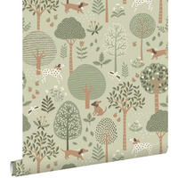 TAPETE Hunde 53 cm x 10.05 m - Grün, Papier (53/0.1cm) - ESTAhome