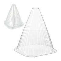 10XPFLANZENHUT - Transparent, Kunststoff (19/22/19cm) - Relaxdays