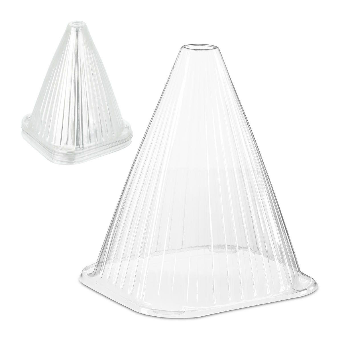 10XPFLANZENHUT - Transparent, Kunststoff (19/22/19cm) - Relaxdays