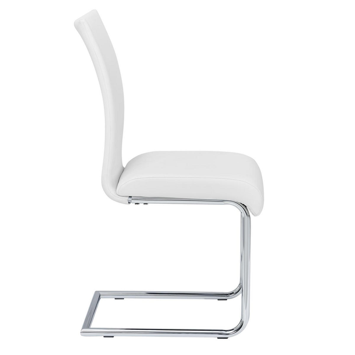 ESSZIMMERSTUHL ALADINO 4ER-SET - Weiß, Textil/Metall (43/94/56cm) - IDIMEX