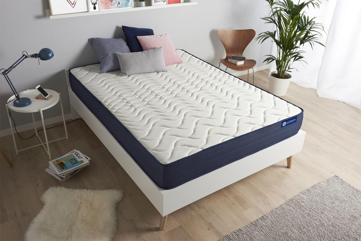 MATRATZE Actimemo life Memory-Schaum 90 x 190 cm h4 - Weiß, Textil (90/190cm) - ACTISOM