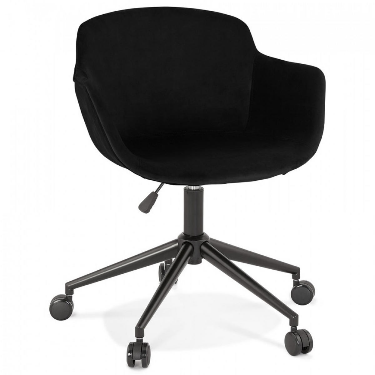STUHL mit Armlehnen Schwarz 59x80x54cm - Schwarz, Textil/Metall (59/80/54cm) - AlterEgo