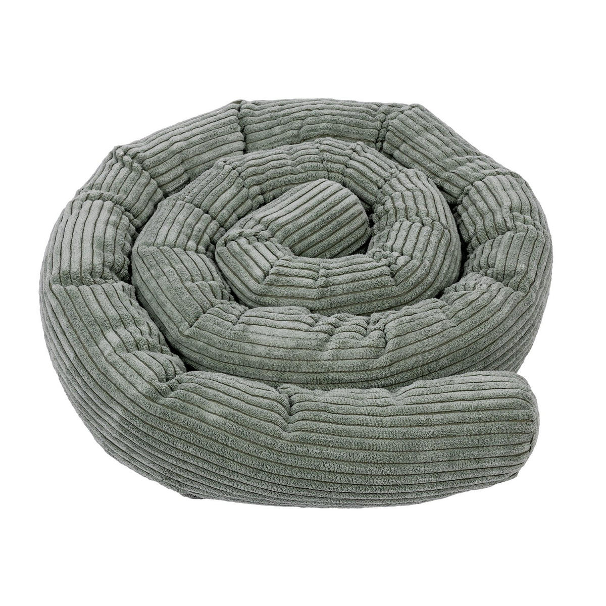 BETTUMRANDUNGSSCHUTZ Bettschlange aus Cord, 300 cm, Olivgrün - Grün, Textil - MeowBaby