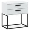 NACHTTISCH RECTUS Nachtschrank, Modern - Schwarz/Weiß, Holzwerkstoff (60/65/39cm) - KONSIMO®