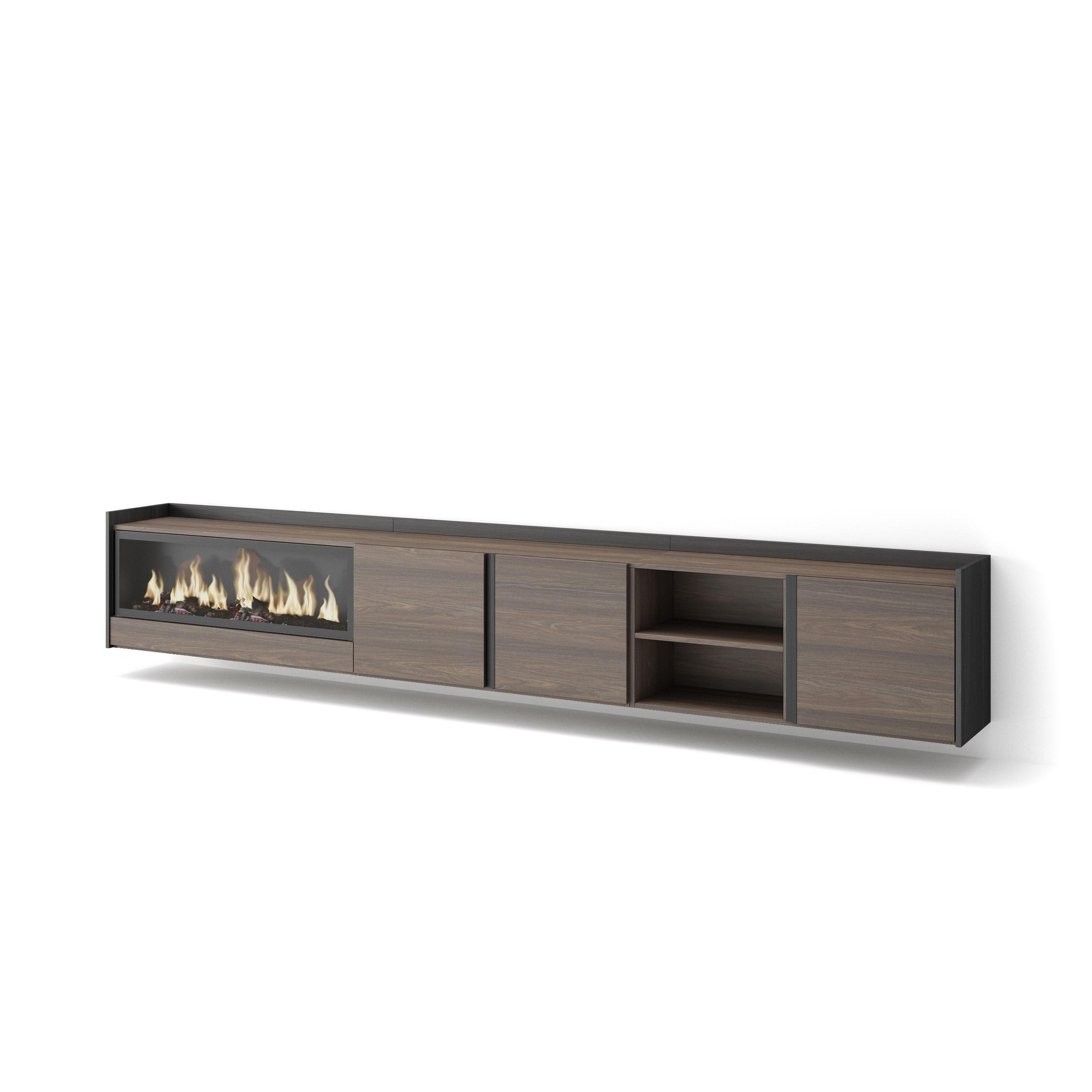 Skraut Home Lowboard, Dunkelbraun 315x50x35 cm