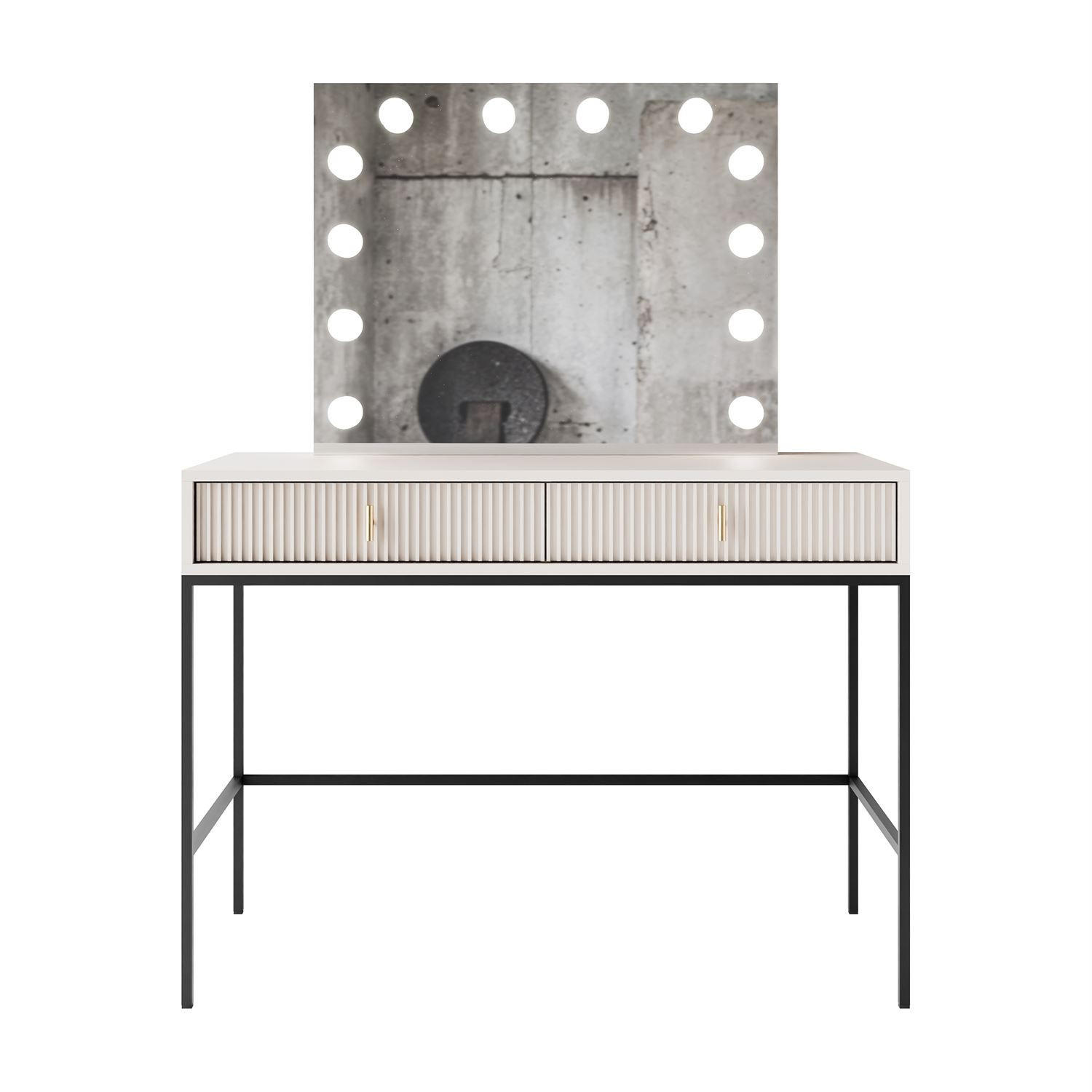 Thumbnail - Lookway Frisiertisch, Kaschmir, Schwarz, Holzwerkstoff, 104x77x50 cm, Schlafzimmer, Schminktische