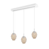 HÄNGELEUCHTE Echos 3-flammig Klar Ø 18cm - Klar/Weiß, Glas (18/18/20cm) - s.luce
