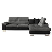 ECKSOFA Cotere Lux, Seite: Rechts - Dunkelgrau, Holz/Textil (270/202cm) - MIRJAN24