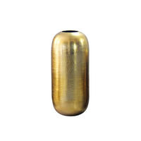 BODENVASE AMALFI, Aluminium, handgefertigt, Gold, Ø 20 x 45 cm - Goldfarben, Metall (45cm) - KADIMA DESIGN