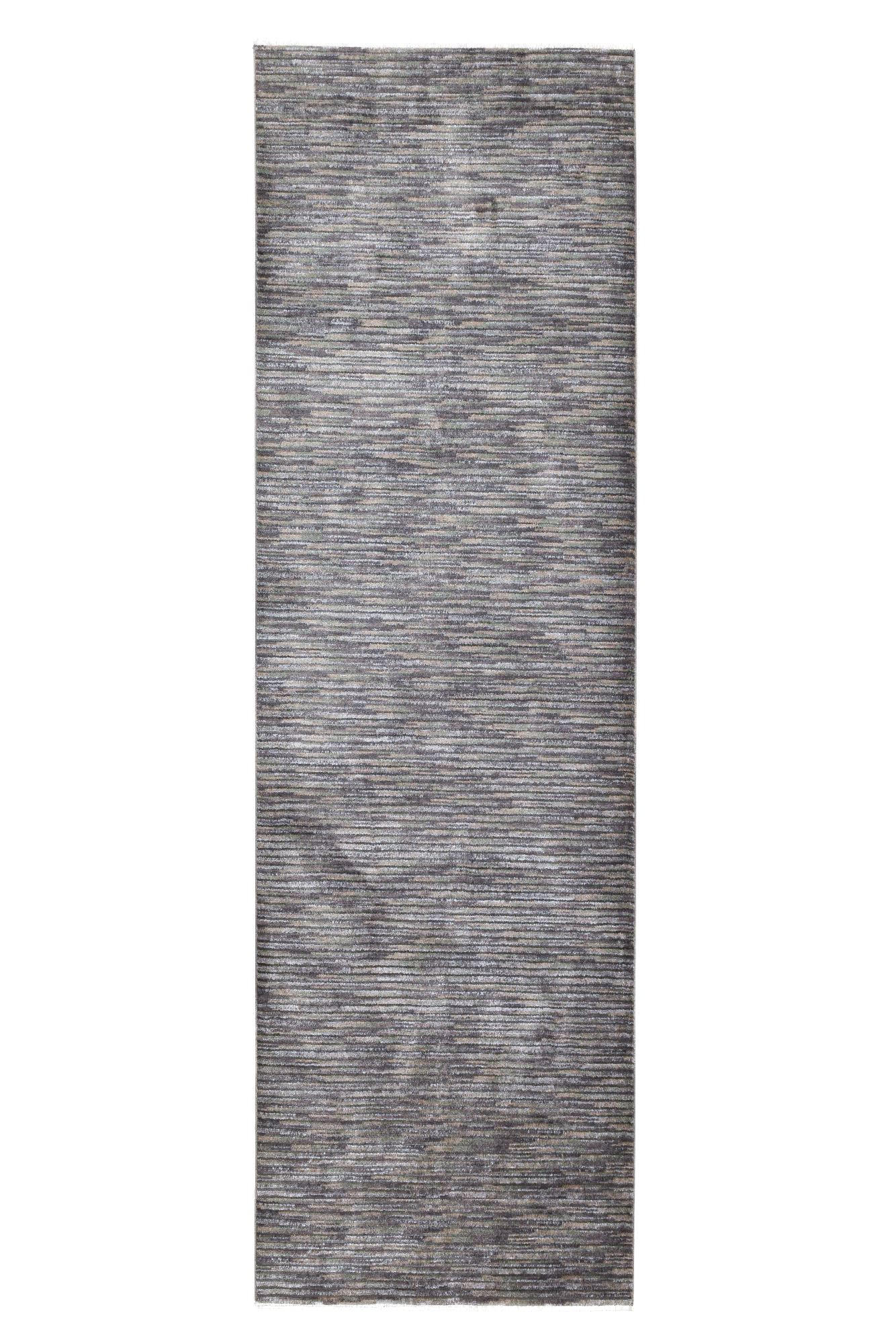 Gino Falcone Flachwebeteppich Dunkelgrau 80x280 cm