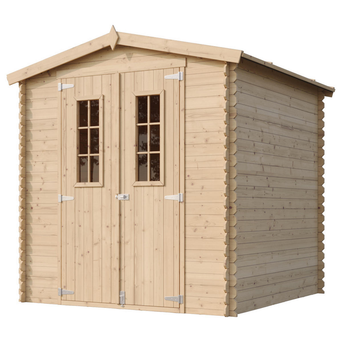 GARTENHAUS HOLZ - B216xL206xH216 cm/ 3.53 m2 - M343C - Beige, Holz (216/218/200cm) - Timbela