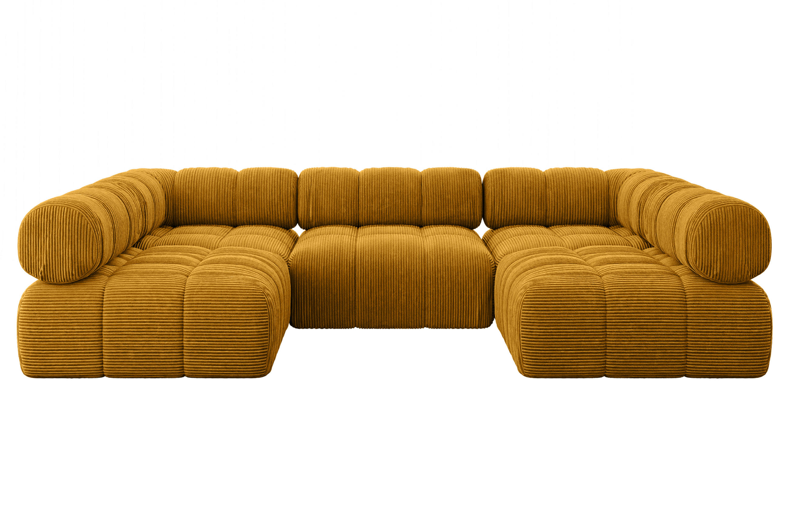 Altdecor Wohnlandschaft Currygelb 285x70x190 cm
