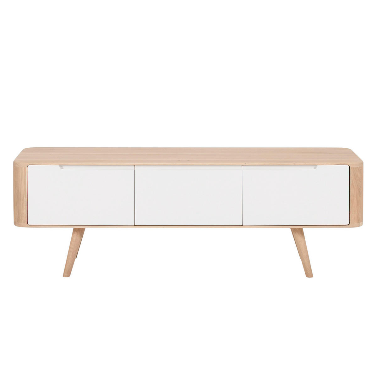 TV-LOWBOARD - Wildeiche teilmassiv - Wildeiche, Holzwerkstoff (135/45/42cm) - home24