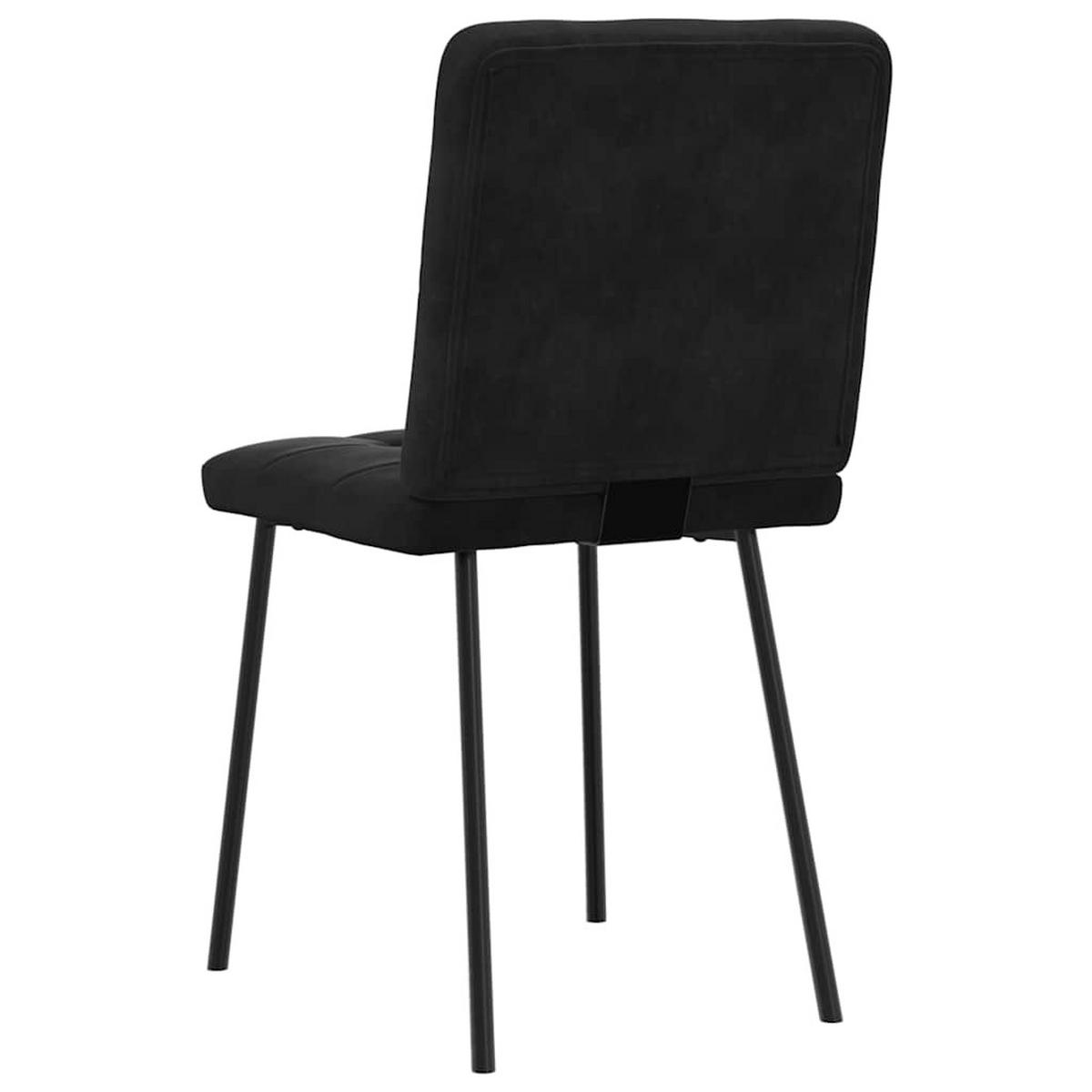 ESSZIMMERSTÜHLE 2 Stk. Schwarz Samt 45*54*83cm - Schwarz, Metall (45/83/54cm) - ZMH
