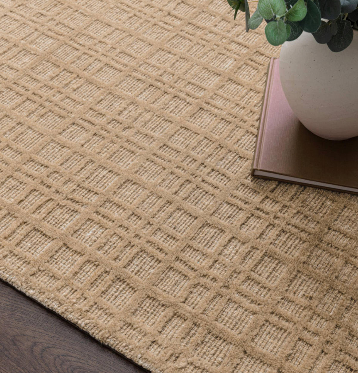 TEPPICH handgewebt Naturfaser HATCHY goldfarben 200 x 290 cm - Goldfarben, Naturmaterialien (200/290cm) - Novatrend