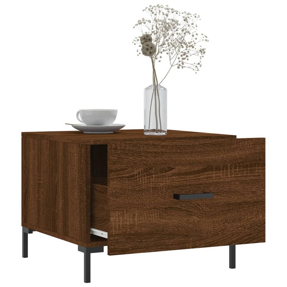 COUCHTISCHE 2 Stk. Braun Eichen-Optik 50x50x40 cm Holzwerkstoff - Braun, Holzwerkstoff (50/50/40cm) - furnicato