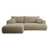 ECKSOFA Ovo Beige Velours - Beige/Schwarz, Kunststoff/Textil (260/165cm) - Selsey