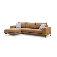 ECKSOFA MEDIOLANE 5-Sitzer, orange - Orange, Holzwerkstoff/Textil (158/282cm) - Courtois Laville
