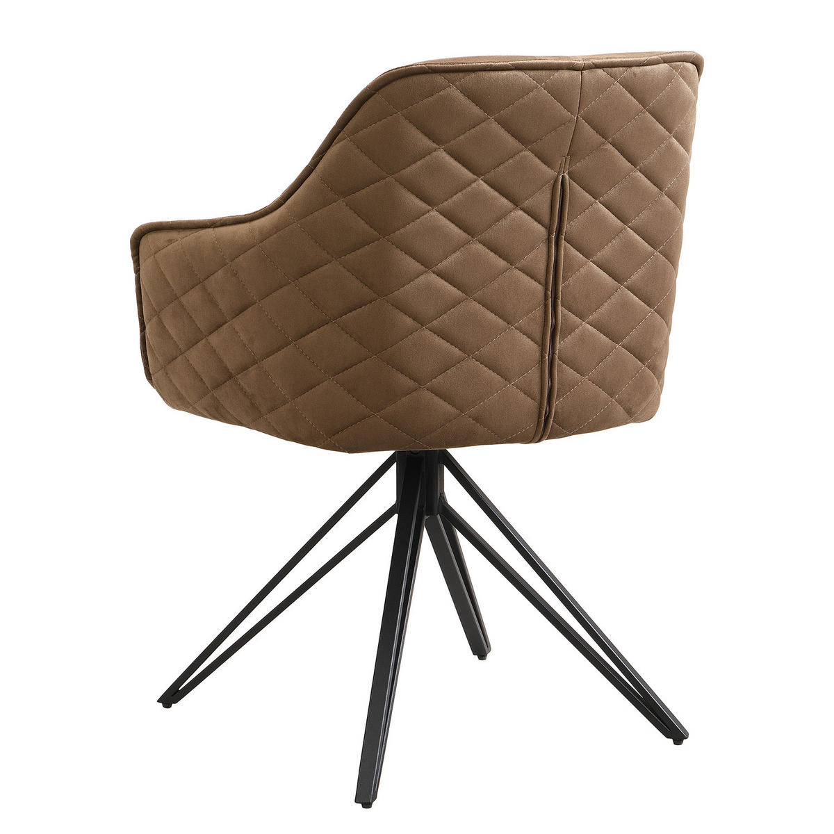 ARMLEHNENSTUHL - Taupe, Textil/Metall (60/82/62cm) - home24